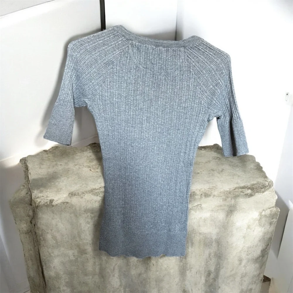 Mossimo Ribbed Henley Top – Size XS - Picture 4 of 5
